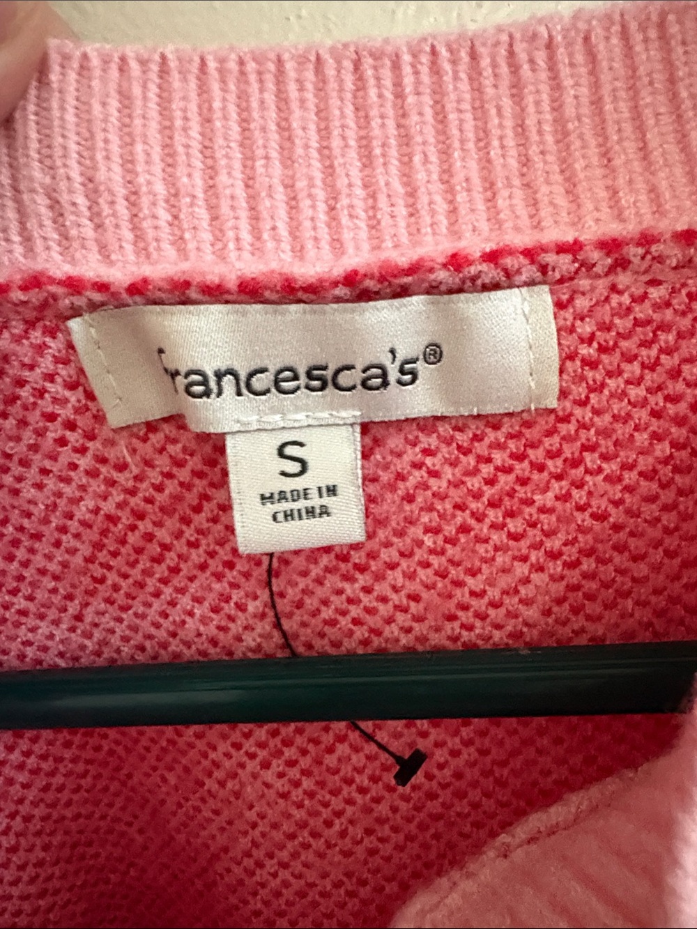 Francesca's Collections Pink Tulip & Chicken Knit Button-Front Cardigan - Picture 3 of 6